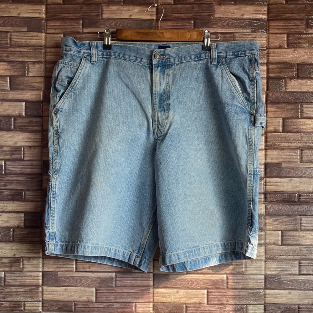 Mens Vintage Basic Edition Size 42 Carpenter Light Wash Shorts